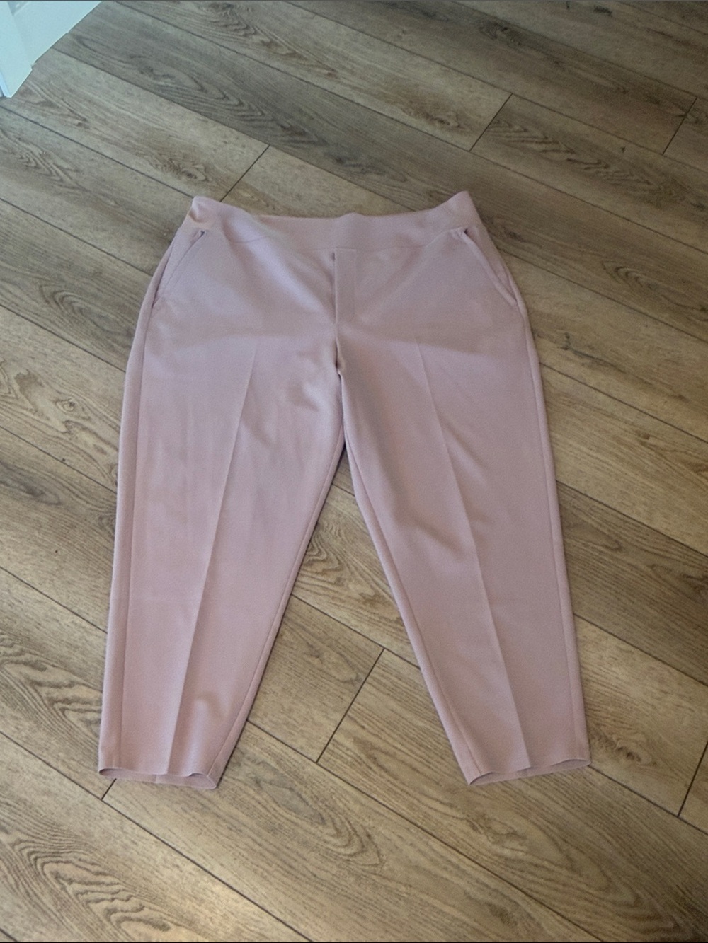 Athleta Blush Pink Cropped Ponte Ankle Pants